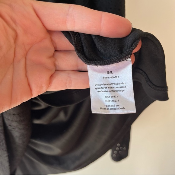 Guilty Black Eyelet Babydoll Mini Dress L Short Sleeve V-Neck Lined Casual Boho - Picture 12 of 12